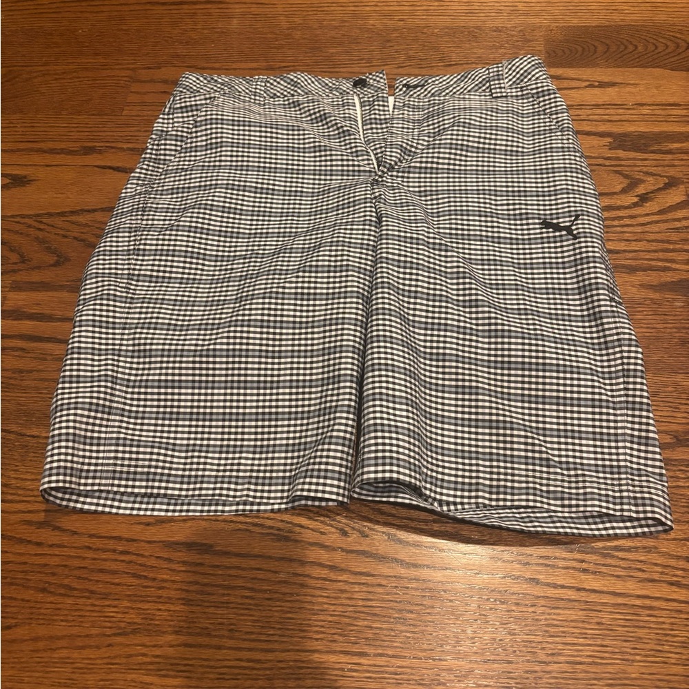 Puma Black and White Checkered Skirt